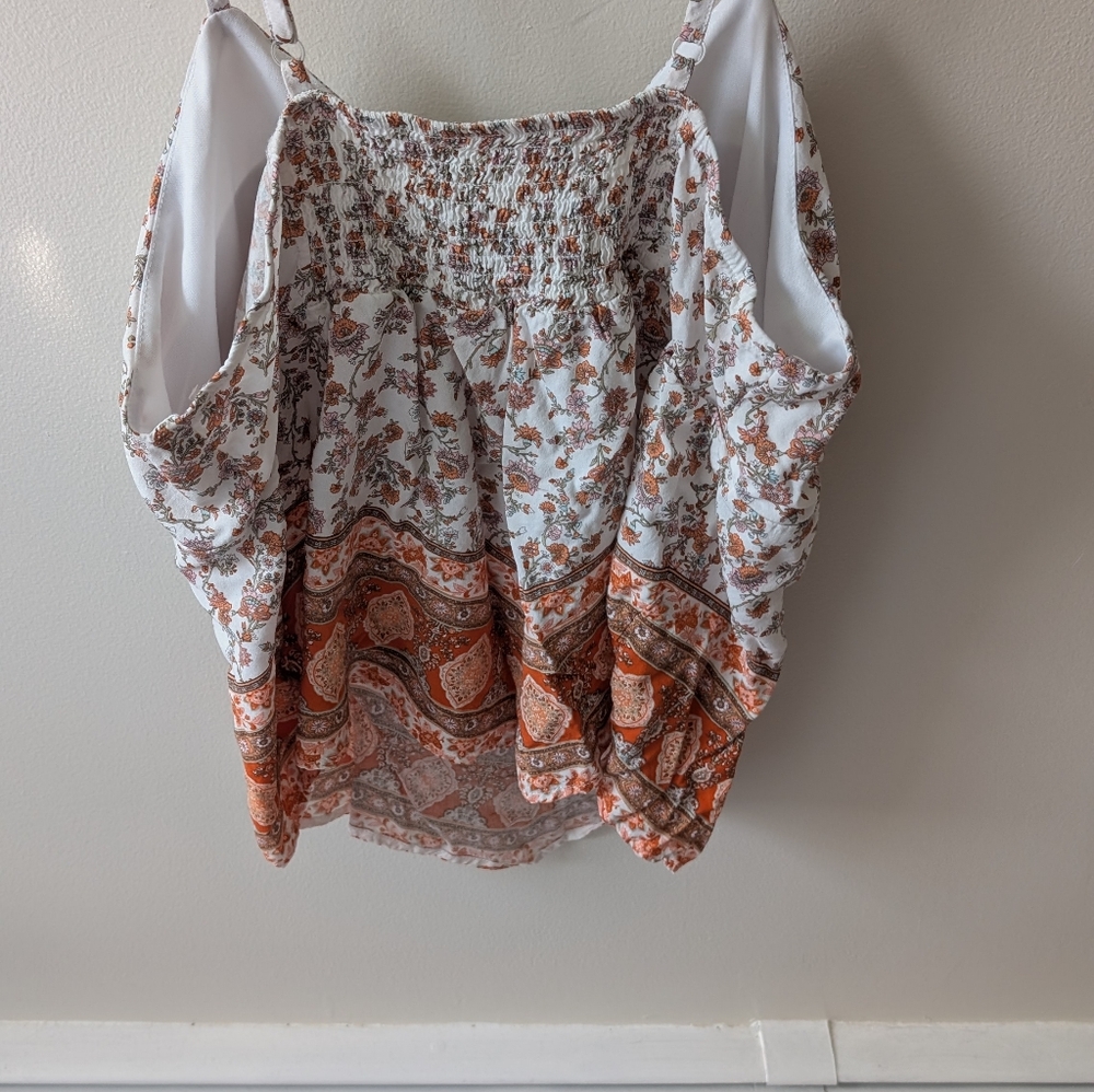 No Boundaries Women's Paisley Cottage Core Vibes Tank Top Size XXL Juniors - Picture 5 of 13